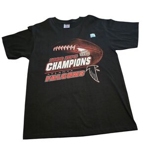 Rare Vintage 1998 Atlanta Falcons NFC Champions T-Shirt Oneita Power-T Size L